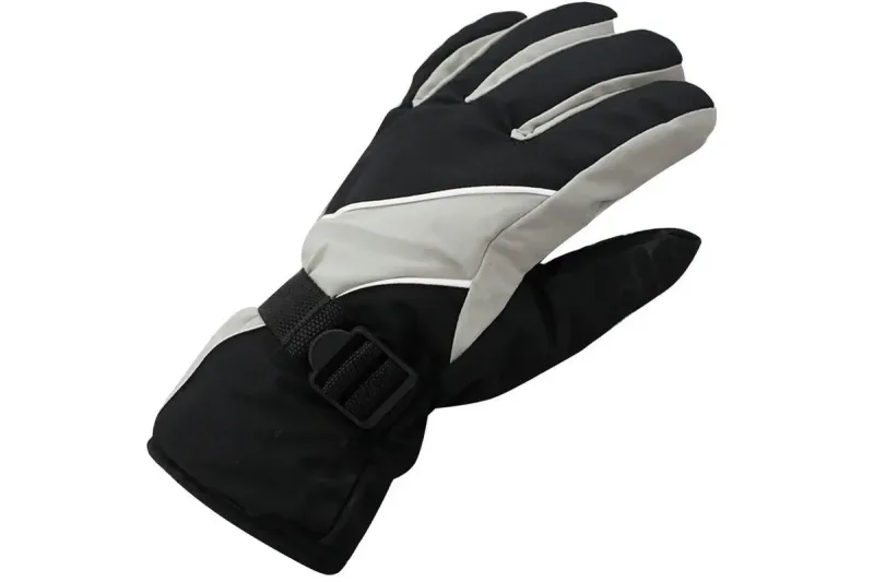 Men’s Adult Windproof Rainproof Anti-Slip Ski Gloves, Warm (Grey)