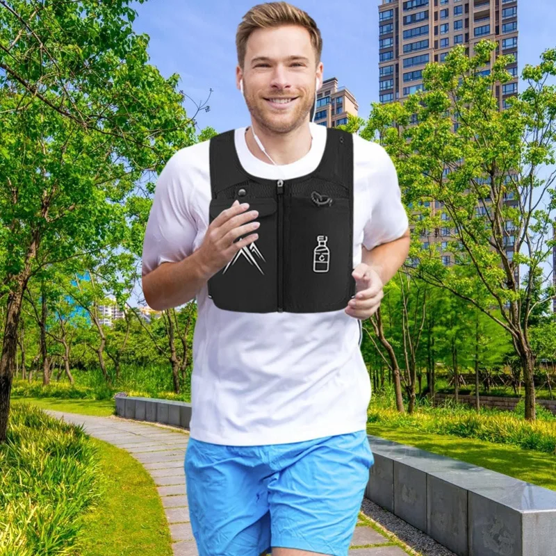 Running Vest, Men’s Casual Breathable Vest with Pockets, Suitable for Outdoor Sports Running
