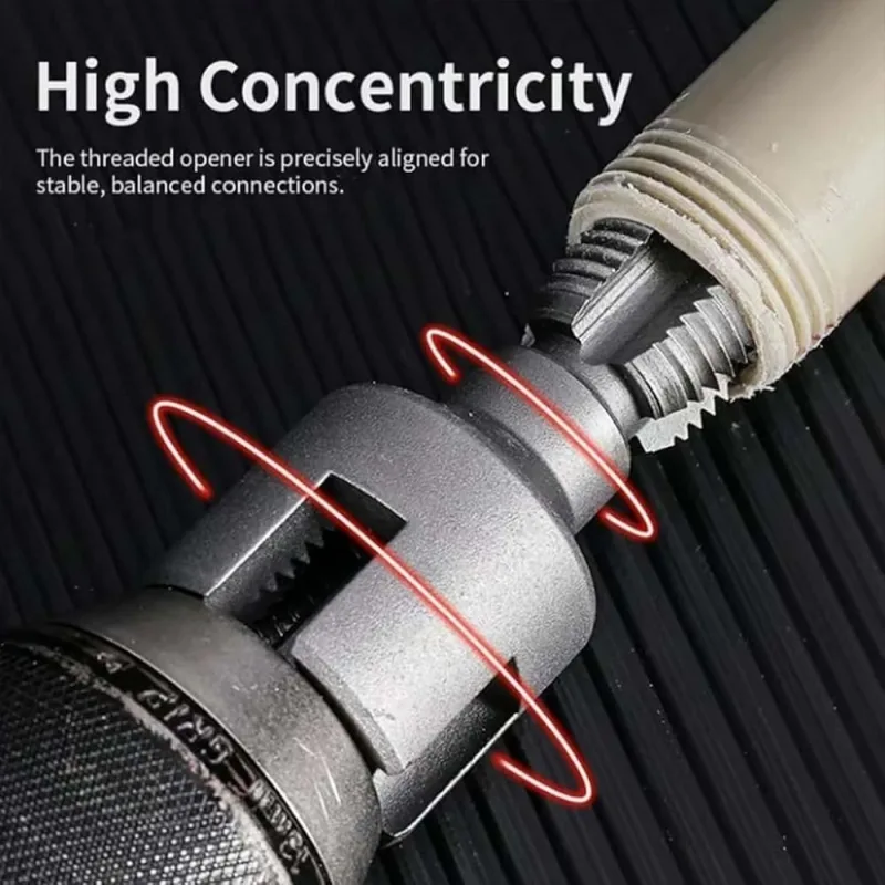 1/2′ 3/4′ Pipe Thread Cutting Tool,  New Integrated Internal & External Pipe Threading Tool, Dual-Function Threader Kit for Home Repair