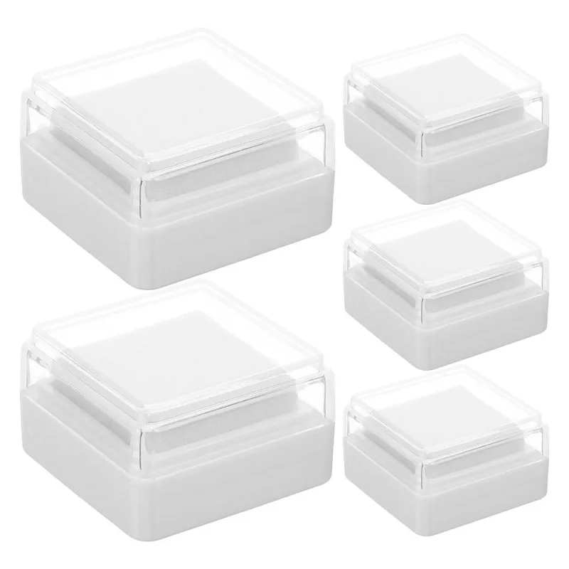 5Pcs Fingerprint Ink Pad White Plastic for Crafting Activities 5Pcs Fingerprint Ink Pad White Plastic for Crafting Activities