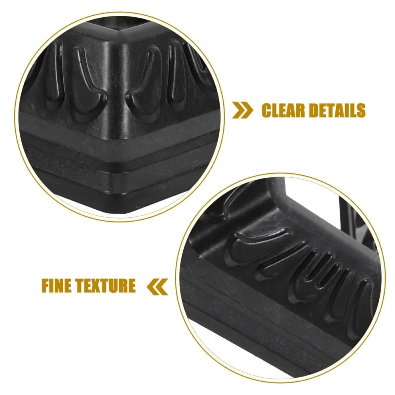 10Pcs Black PVC Post Base Protector Skirt for Deck Post Sleeve and Column Wraps