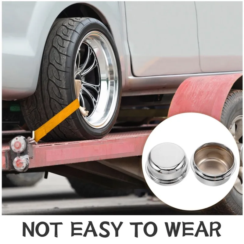 2Pcs Universal Aluminum Trailer Bearing Caps with Easy Installation