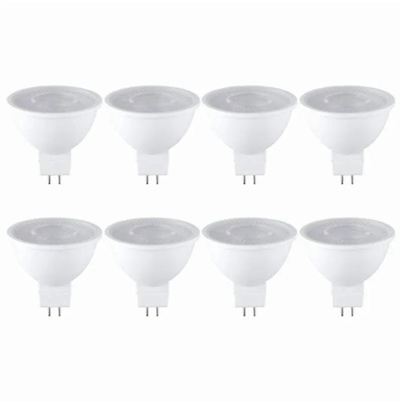 16PCS 7W LED Bulb GU5.3 Base 6000K 520LM White Light for Ceiling Light Track Light Home Use Bulb