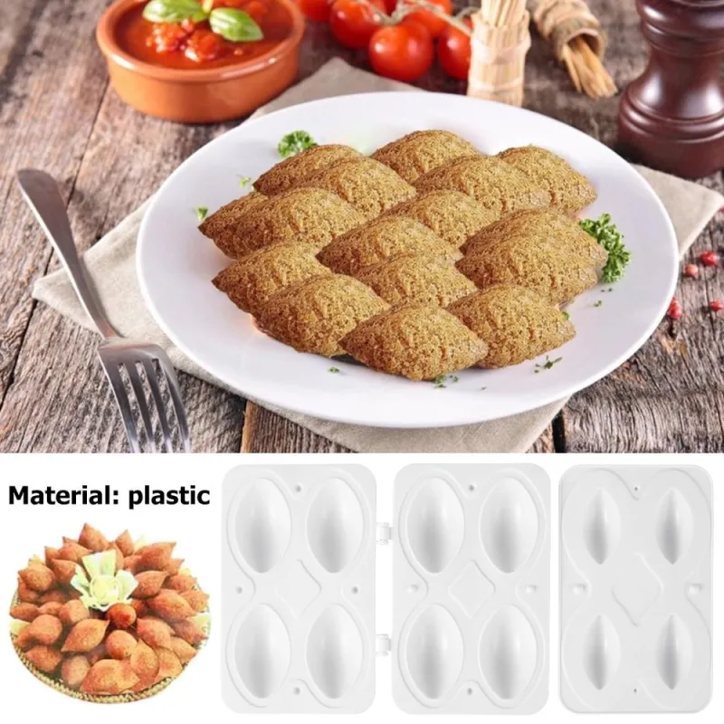 4 Cells Meatball Maker Mold Manual DIY Rolls Maker Mould Detachable Minced Meat Processor Cake Dessert Mould Kitchen Accessories Press Tool for Home Kitchen Use