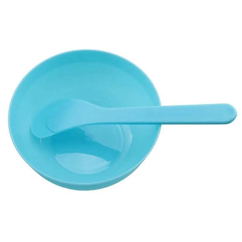 12PCS Blue DIY Glue Mixing Bowl Set with Spoons for Slime , PP Plastic, Reusable Mixing Bowls