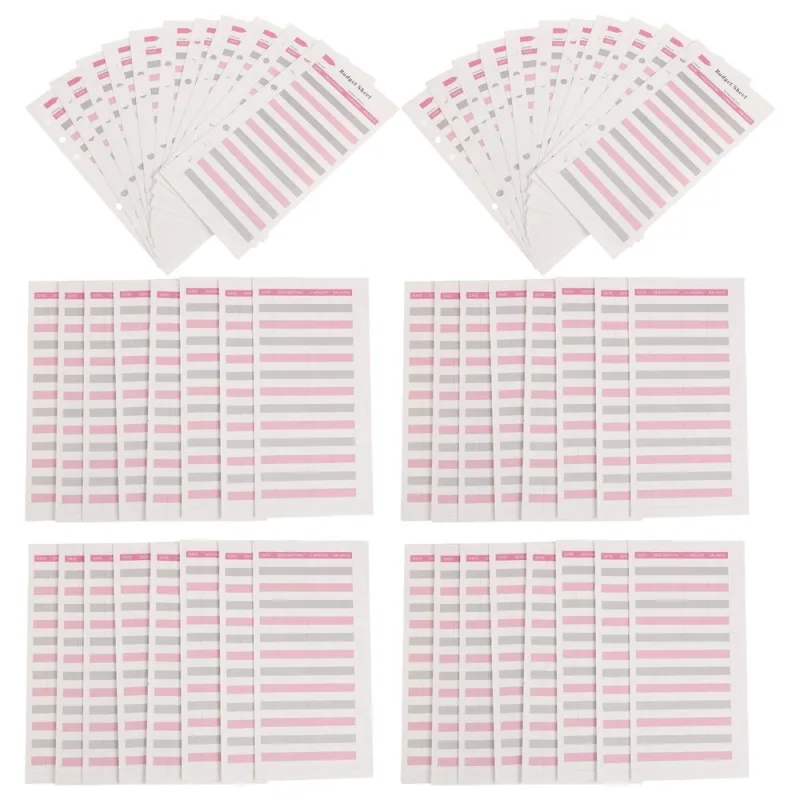 6- Budget System Refill Pages for A6 Personal Finance Planner Binder Organizer