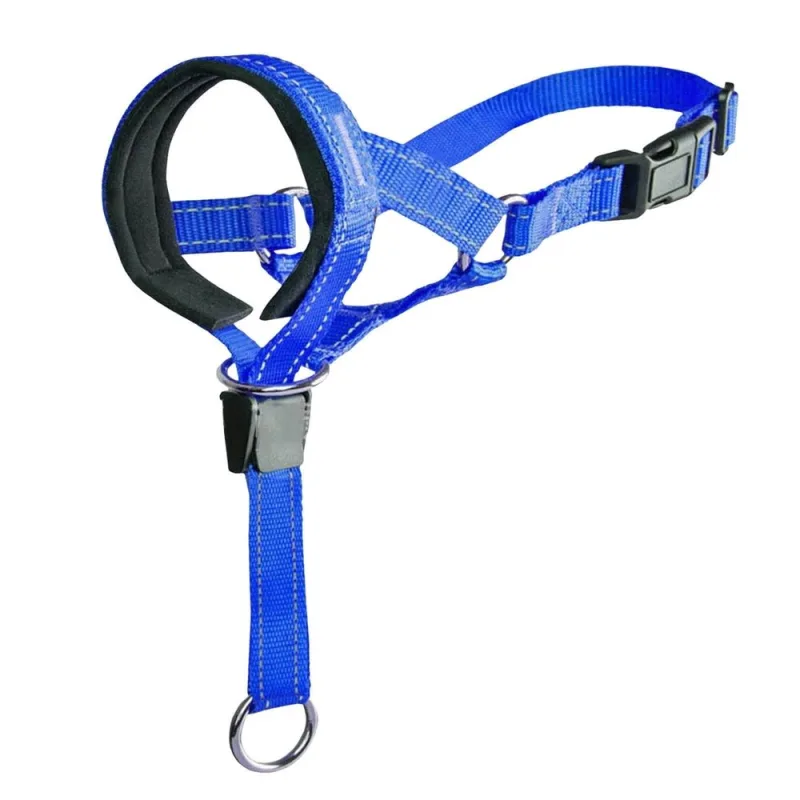No Pull Dog Head Collar – Soft Padded Head Halter with Safety Link & Adjustable Muzzle Leash for Large Medium Dogs