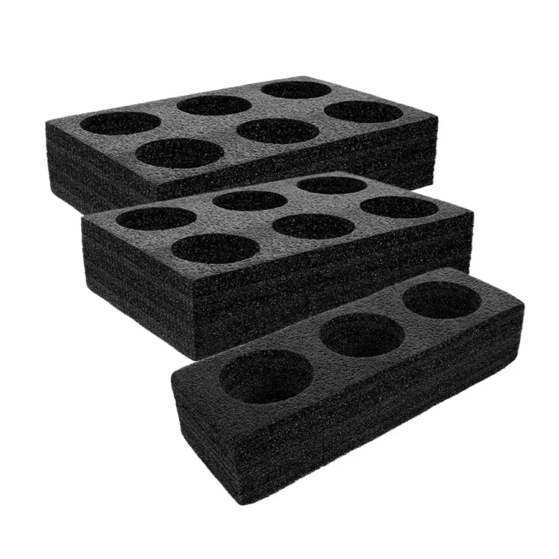 3-Piece Multi-Hole Cup Holder Set with EPE Foam, Spill-Resistant Drink Holder for Takeout and Travel 3-Piece Multi-Hole Cup Holder Set with EPE Foam, Spill-Resistant Drink Holder for Takeout and Travel