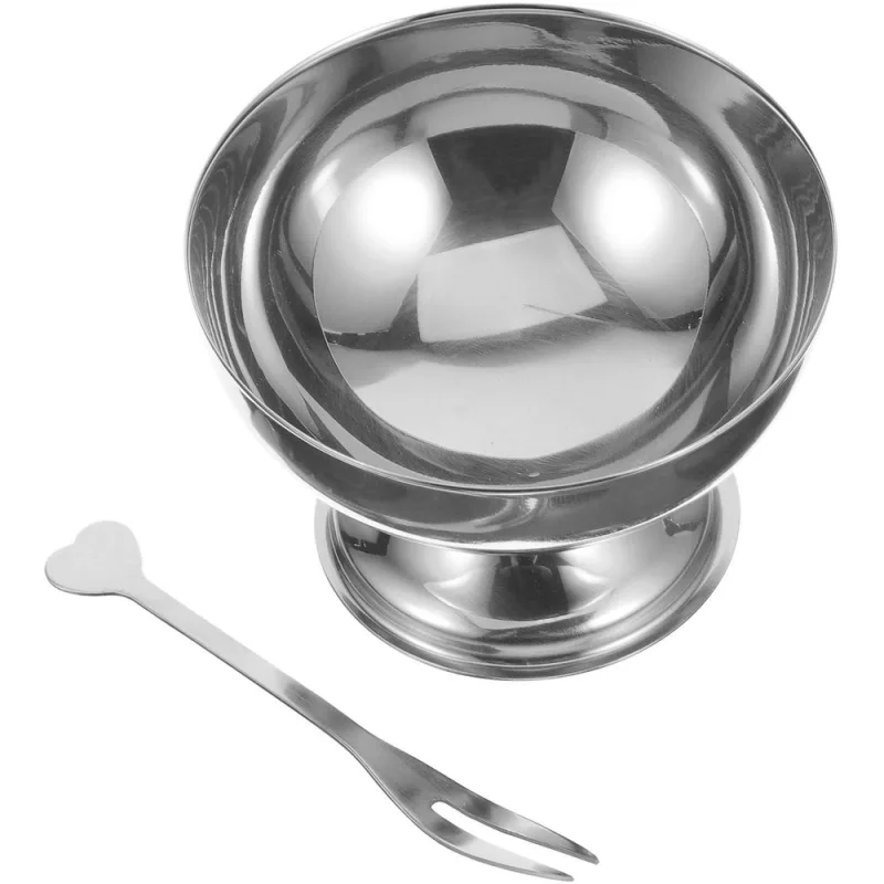 Stainless Steel Dessert Bowl Set – Simple, Stylish Design Perfect for Serving Ice Cream, Salad, and More