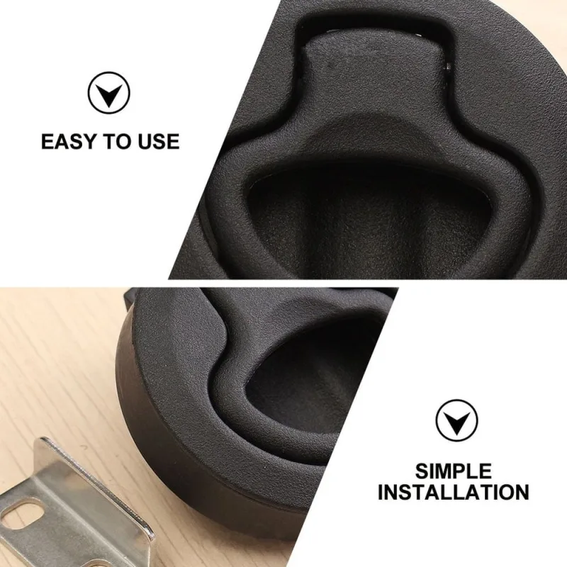 4Pcs Durable Flush Latches Black Keyed Locks for Motorhome and Household