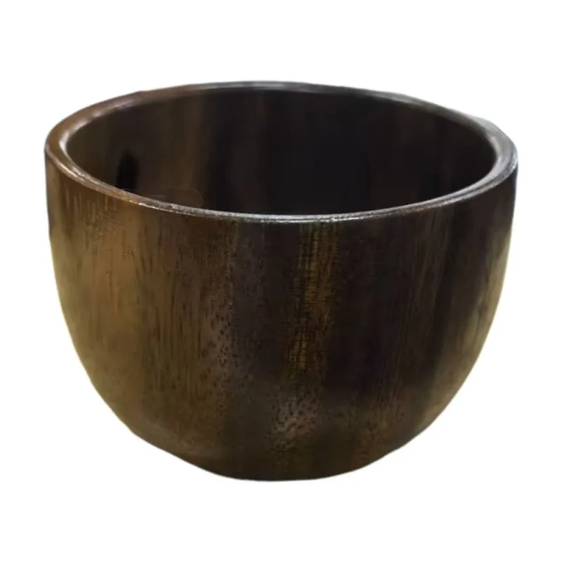 1PC Wooden Mixing Bowl, Natural Acacia Wood Container, Solid Wood Bowl for Salad, Fruit Mixing & Home Kitchen Dining Use