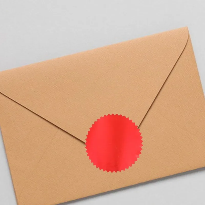 250Pcs Red Adhesive Paper Embossing Labels for Certificate Seals and Formal Document Closure