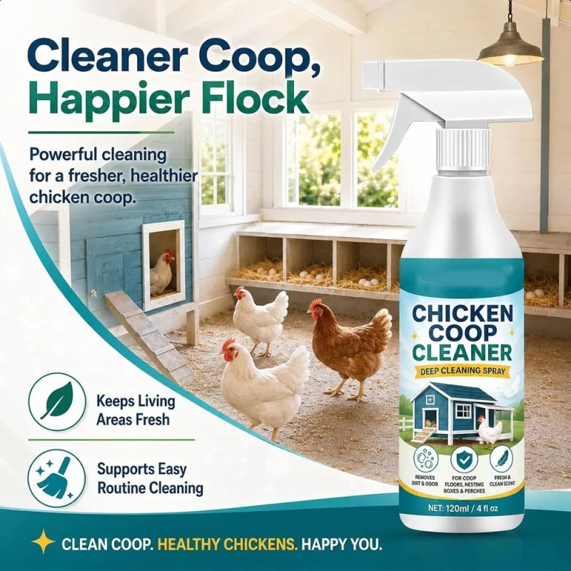 Chicken Coop Cleaner Spray – Chicken And Coop Poultry Spray ,Eliminate Residues on Chicken Coop, Brooder, Nest Boxes, Hen Houses & More