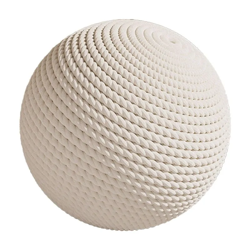 Interactive Cat Toy Roller Scratcher Ball Teaser Wand for Indoor Cats Kitten White