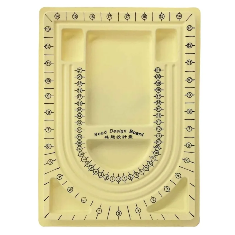 Bead Board Design Beading Board Tray DIY Craft Tool U-Shaped Channels for Girl Necklace Beading Jewelry Making Craft
