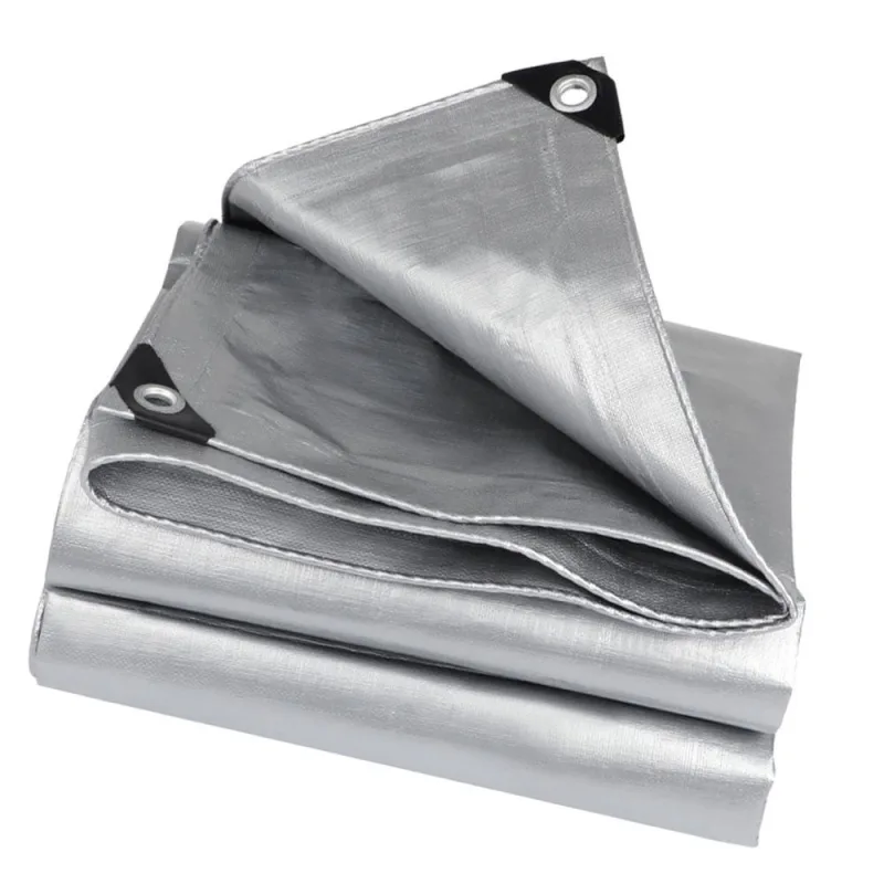 Durable Tarp, Plated Silver, Water-Resistant and Sunproof for Outdoor Activities