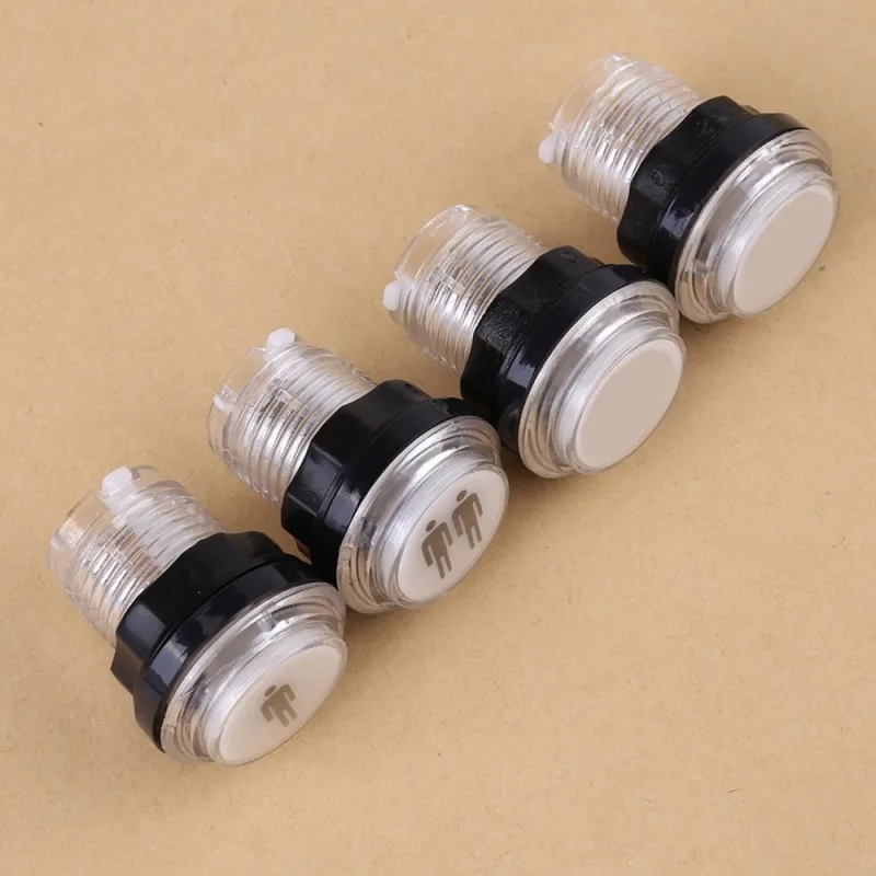 4 x LED Start Push Button Kit Part 1 Player 2 Player LED Coin Buttons for Arcade