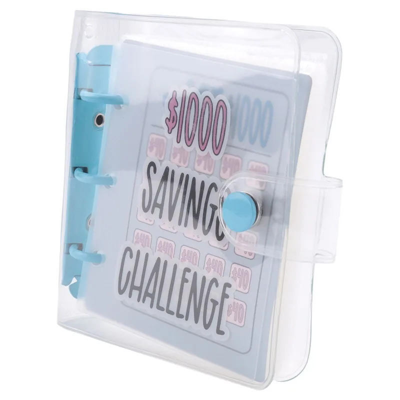 1000 Savings Challenge Binder with Envelopes, Blue 1000 Savings Challenge Binder with Envelopes, Blue