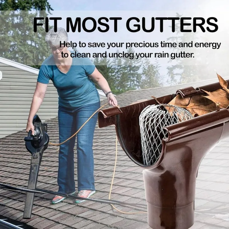 6 Pack Gutter Guards, Gutter Downspout Guards, Aluminum Gutter Guards Screen Filters, Gutter Downspout Protectors