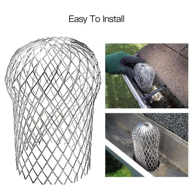 6 Pack Gutter Guards, Gutter Downspout Guards, Aluminum Gutter Guards Screen Filters, Gutter Downspout Protectors