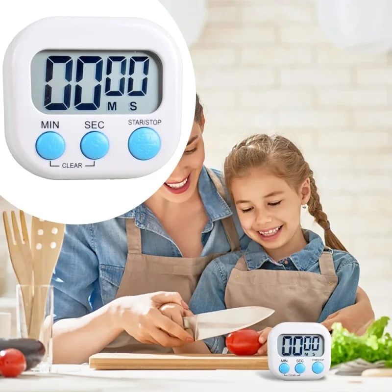 Clearance Digital Kitchen Timer with Count Up/Down – Magnetic Multi-Function Cooking Timer for Baking/Classroom/Workout (Loud Alarm & Clip On)