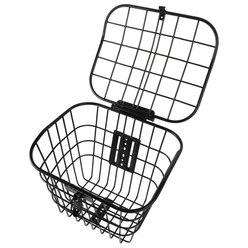 Black Mesh Front Bike Basket for Easy Storage, Design, and Universal Fit for Most