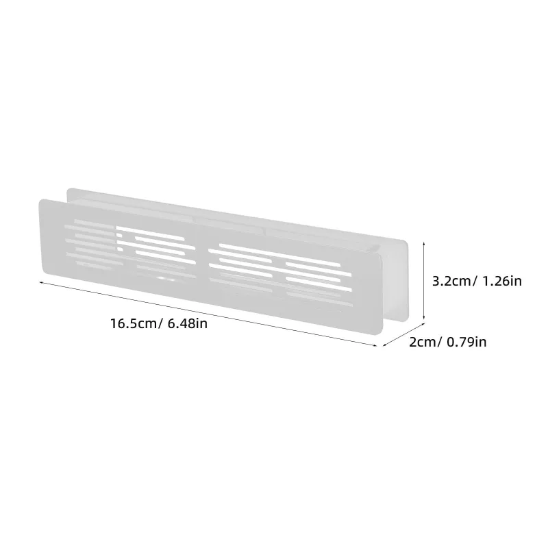2Pcs Kitchen Cabinet Ventilation Grilles Aluminum Alloy White for Air Circulation