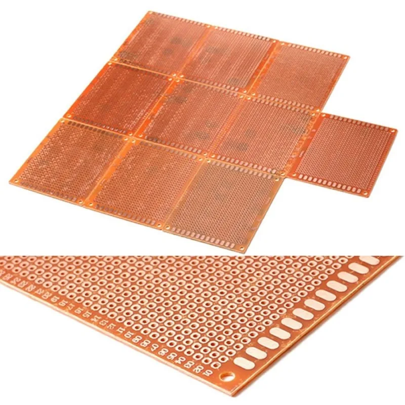 10Pcs 7x9cm PCB Board with Golden Copper for Electronics Projects and Circuit Making