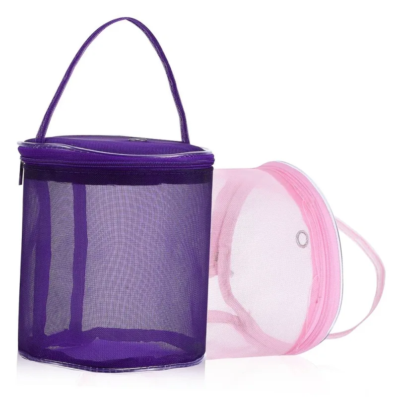 2-Pack Crochet Yarn Storage Bags Organizer for Hooks, Skeins, and Portable Craft Supply Holders
