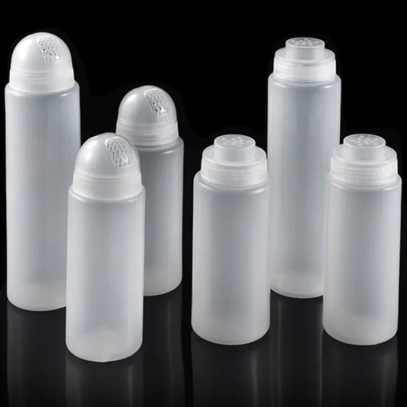 4Pcs Plastic Kitchen Seasoning Bottles with Stylish Design for Table Use