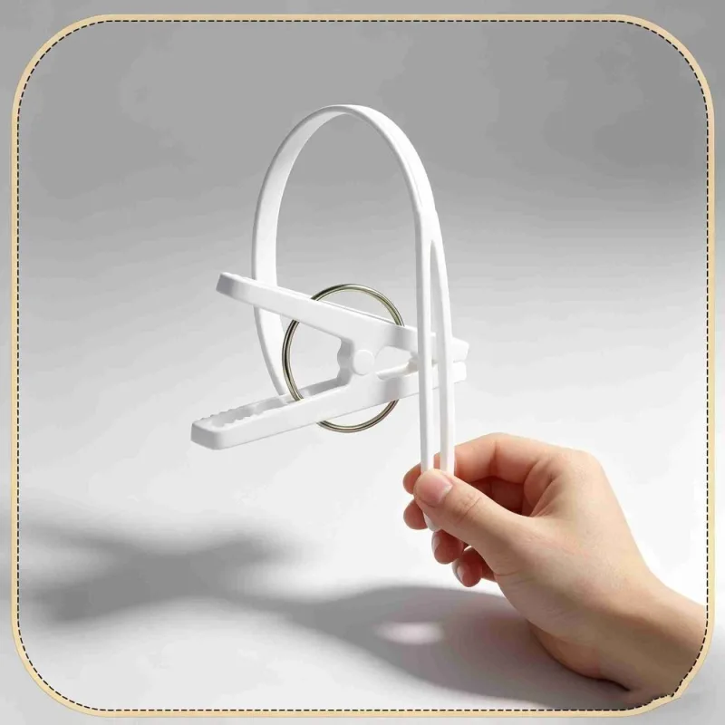 30 Pack Multi-Purpose Laundry Hooks, Plastic Hanging Clips with Rope Hanger Clips for Clothes Closet Organizer