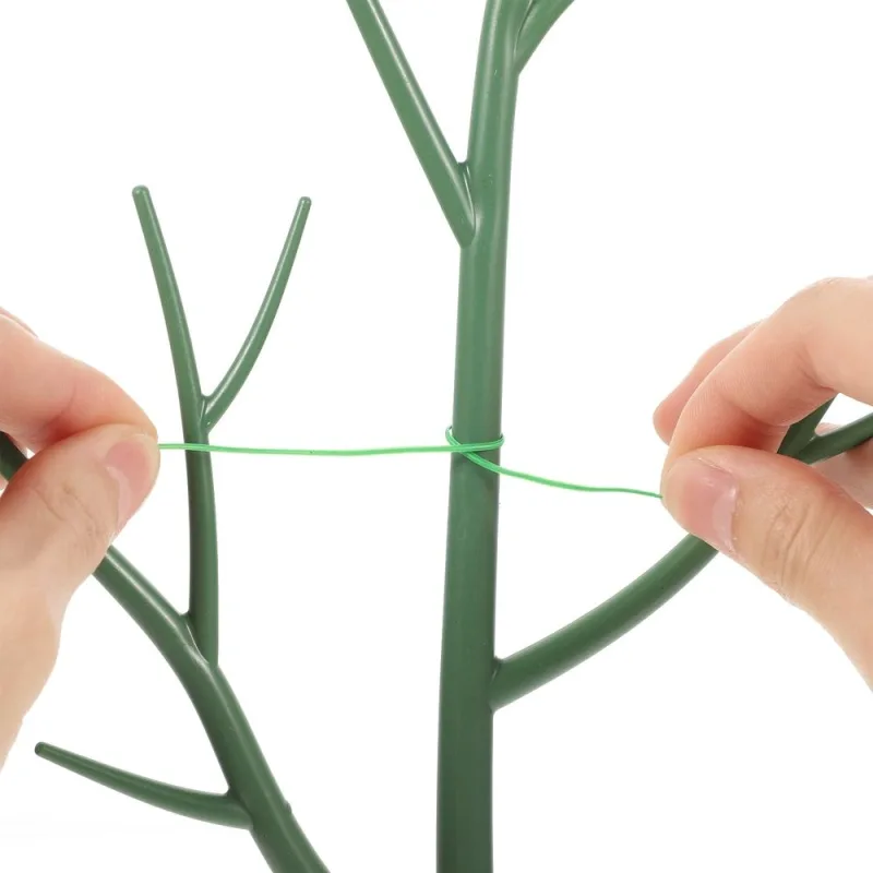 Plastic Clips Plant Support Stakes Green Plastic 1 Set