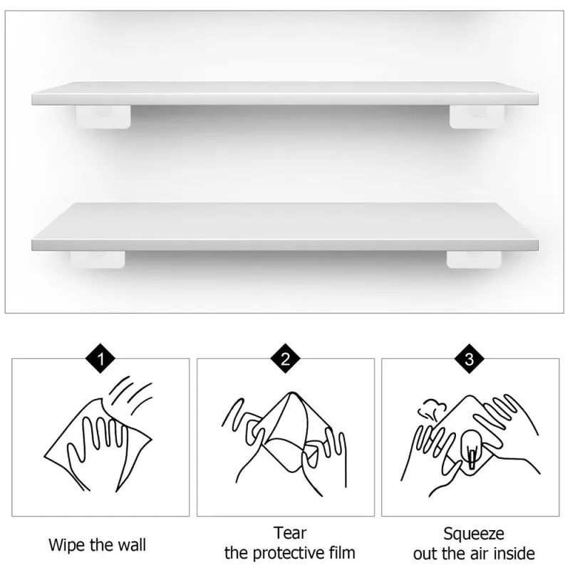 10Pcs Durable Plastic Shelf Brackets for Wardrobe and Cabinet Partition Support