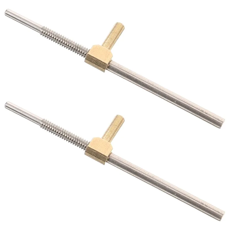 2-Pack Cello Bow Repair Screws, Plated Metal Replacement Parts, Easy to Use and Install