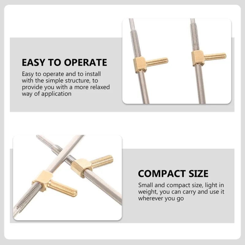 2-Pack Cello Bow Repair Screws, Plated Metal Replacement Parts, Easy to Use and Install