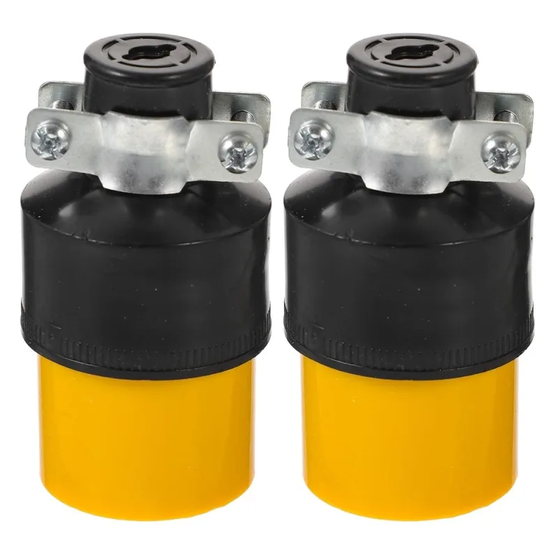 3-Prong Female Electrical Replacement Plug Connectors for PC Charging, 2-Pack Power Adapter