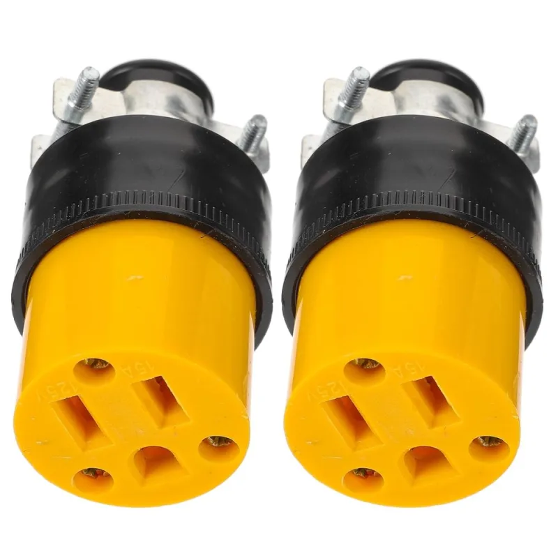 3-Prong Female Electrical Replacement Plug Connectors for PC Charging, 2-Pack Power Adapter
