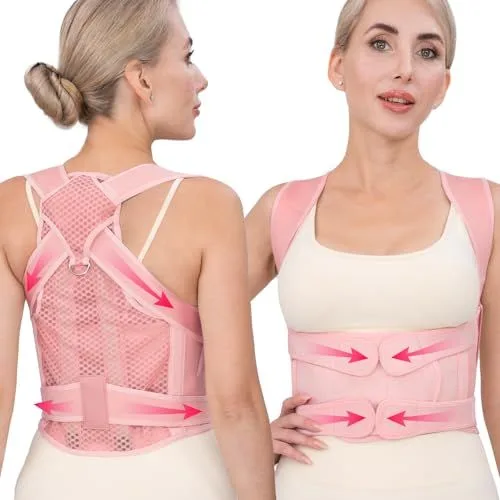 Posture Corrector Brace for Adults, Ideal for Daily Use to Improve Back Alignment – M