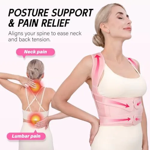 Posture Corrector Brace for Adults, Ideal for Daily Use to Improve Back Alignment – L