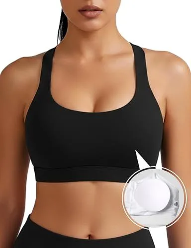 Women’s Medium Support Cross Back Sports Bra For Yoga, Running & Gym Workouts – XL