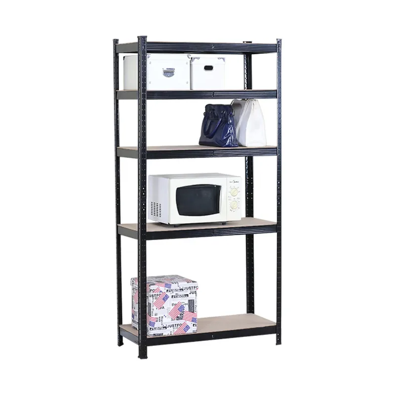 CARLA HOME 5 Tier Steel Shelving Unit – Garage Storage Shelf – Black – Modern