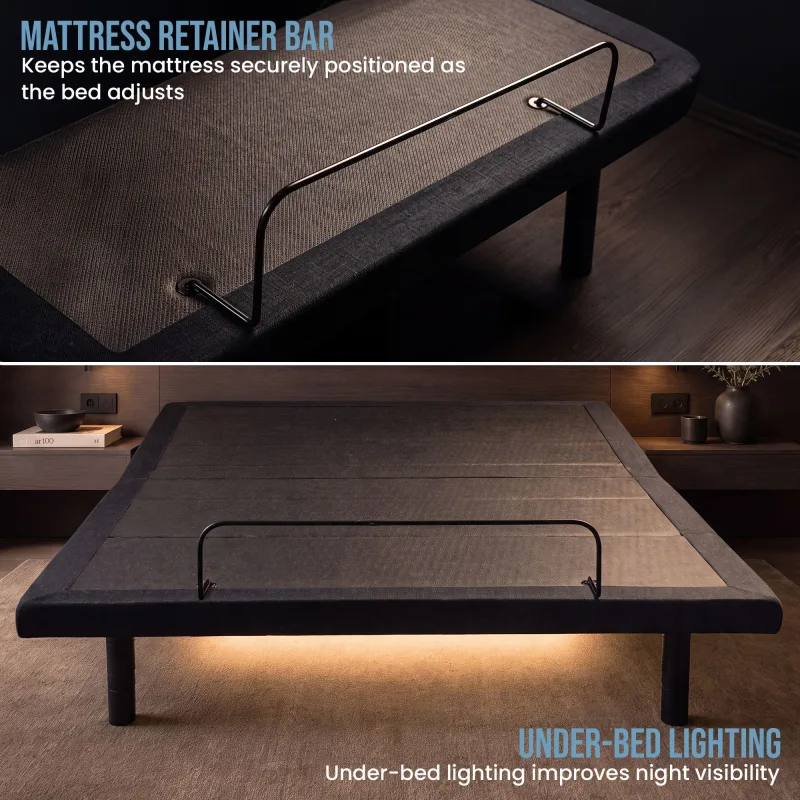 Therapedic Motion Double Adjustable Bed Base Electric Motorised Frame with Wireless Remote & Preset