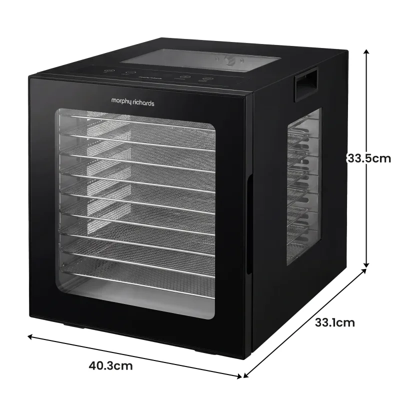Morphy Richards 10-Shelf Food Dehydrator with 10 Preset Programs and Timer