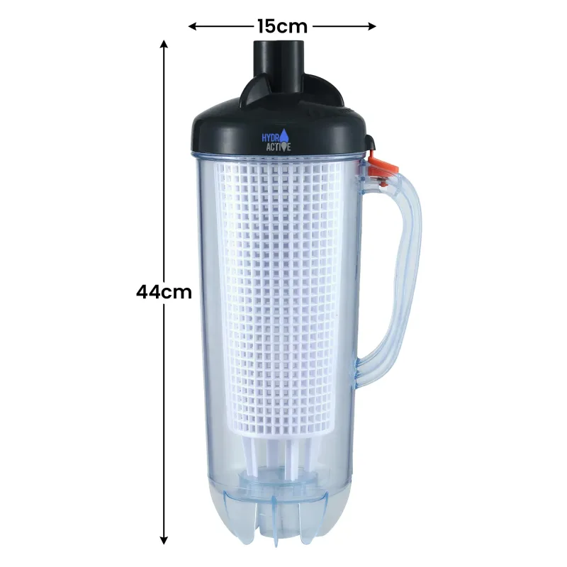 HydroActive Inline Pool Leaf Canister Debris Catcher Trap Basket for Suction Side Automatic Pool Vacuum Cleaners