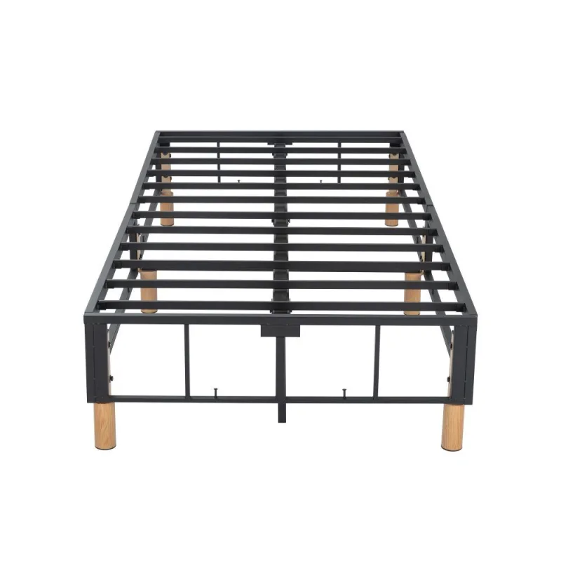 Metal Bedframe Mattress Foundation (Dark Grey) – Double