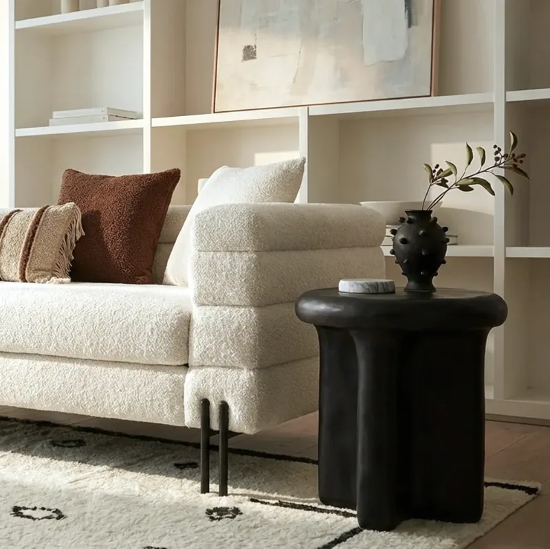Interior Ave – Santorini Black Stone Side Table