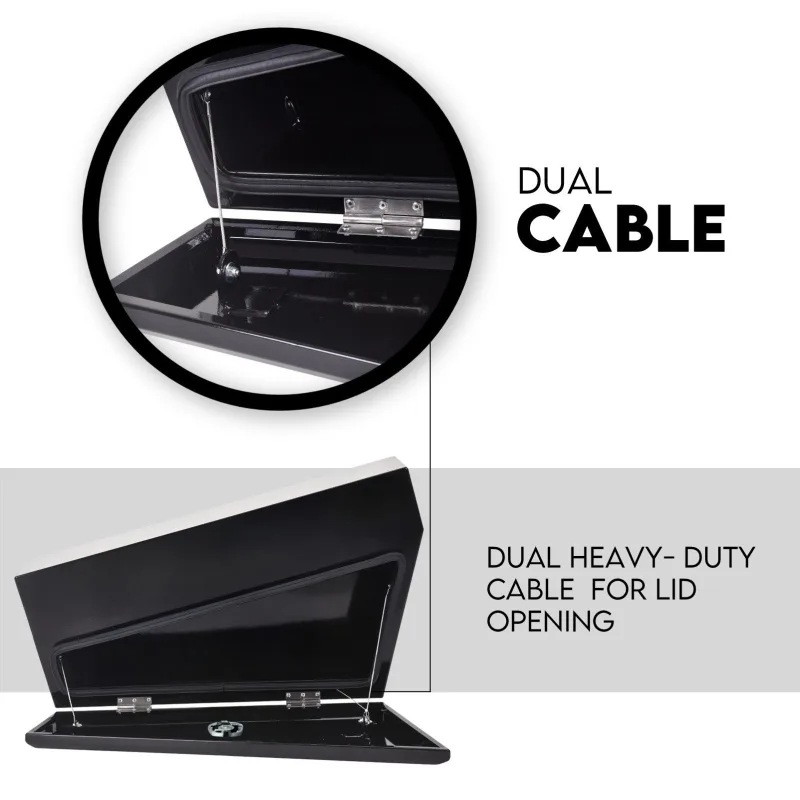 750mm Pair of Under Tray Undertray Tool Box Steel Underbody Toolbox