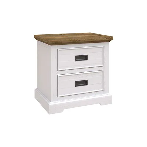 Miami White Bedside Table Two Drawers Slim Metal Handles Night Stand Miami White Bedside Table Two Drawers Slim Metal Handles Night Stand