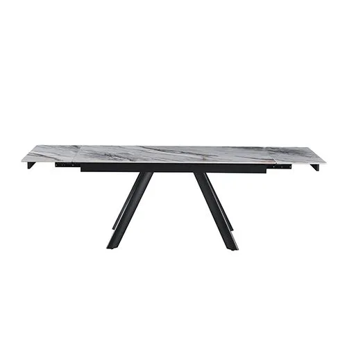 Sintered Stone Top Sturdy Feet Powder Coating Dining Table