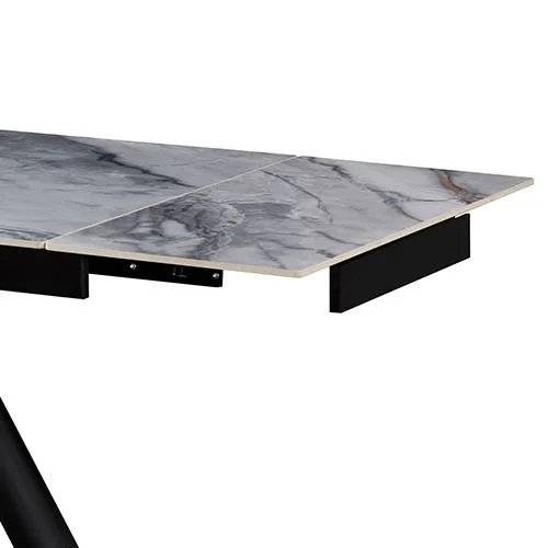 Sintered Stone Top Sturdy Feet Powder Coating Dining Table